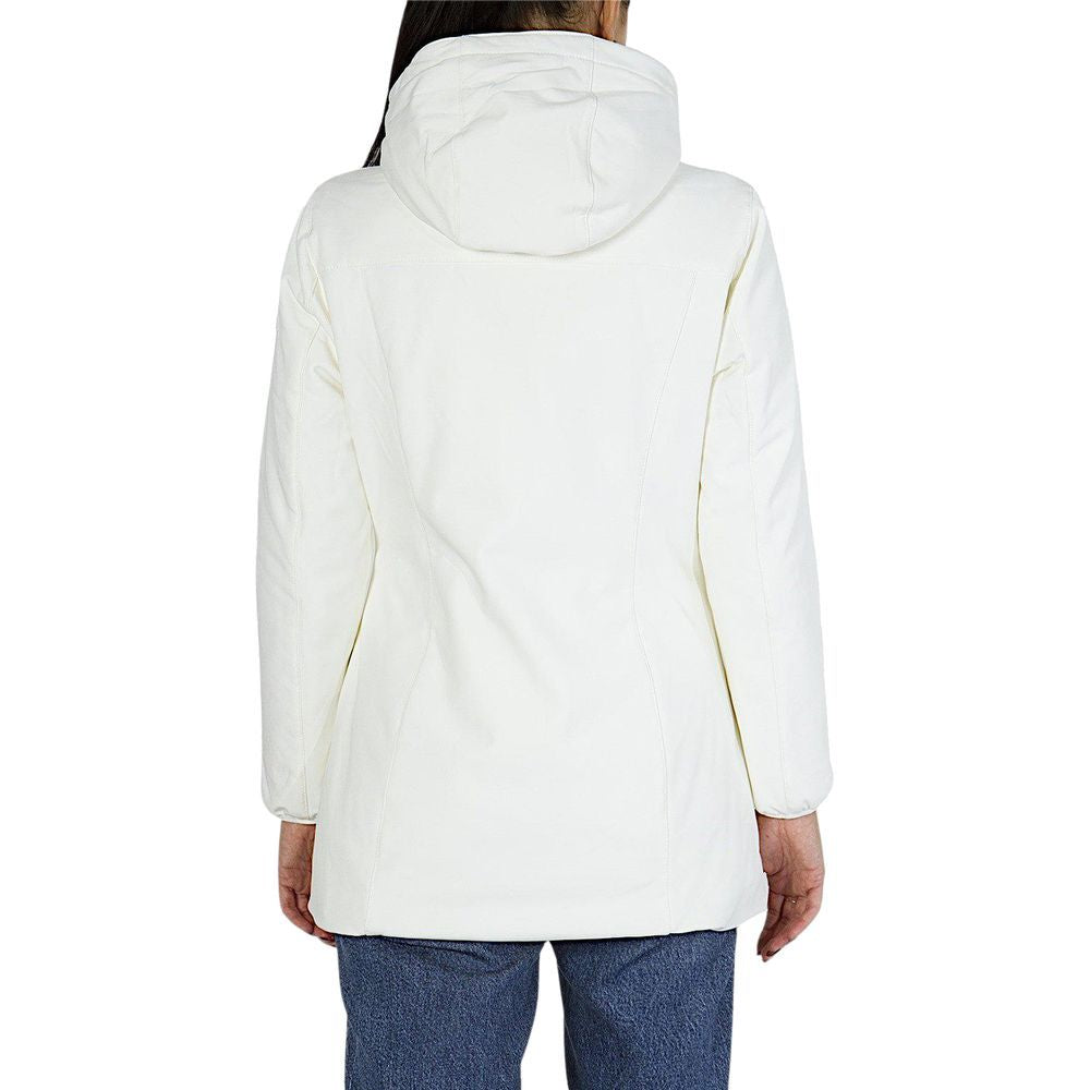 Yes Zee White Polyamide Coat | Regal Royce