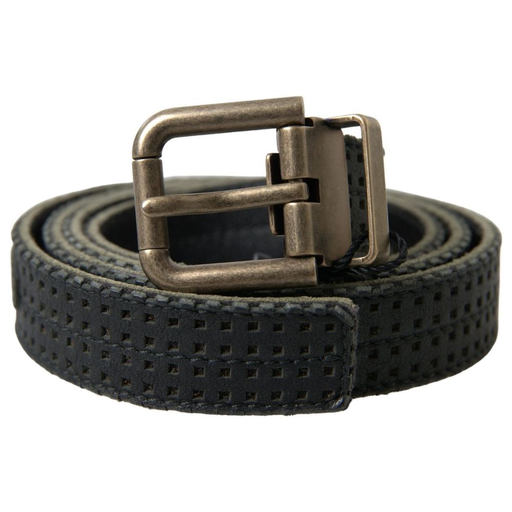 Dolce & Gabbana Black Leather Regular Belt | Regal Royce