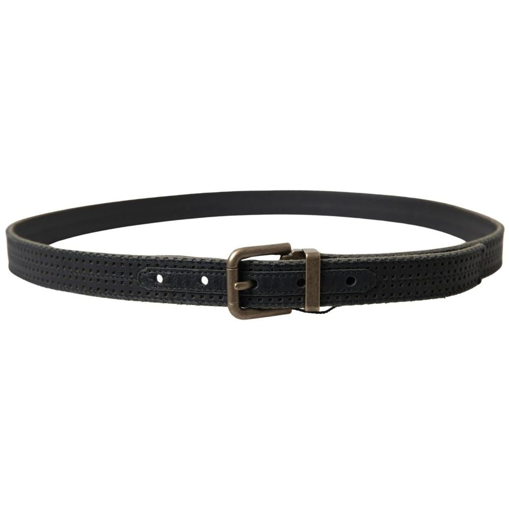 Dolce & Gabbana Black Leather Regular Belt | Regal Royce