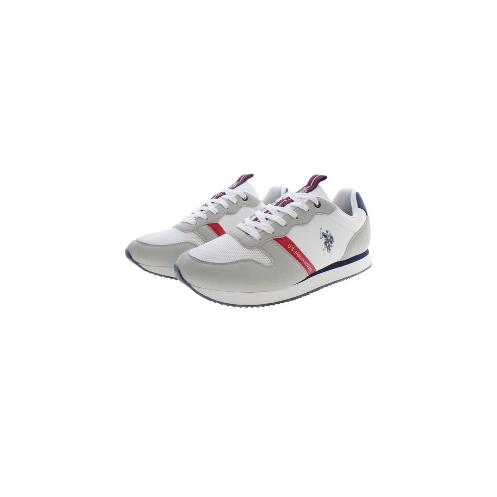 U.S. POLO ASSN. White Polyester Athletic Sneakers | Regal Royce