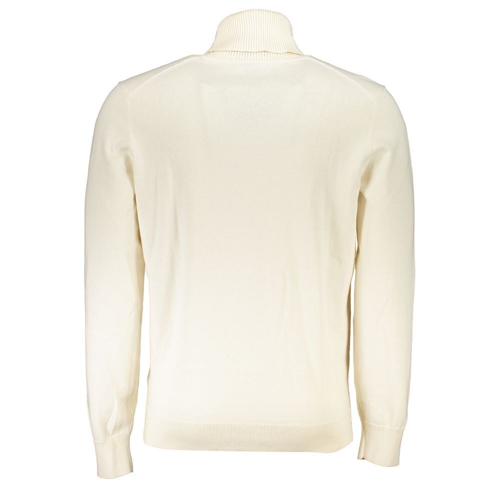 Hugo Boss White Cotton Turtleneck | Regal Royce
