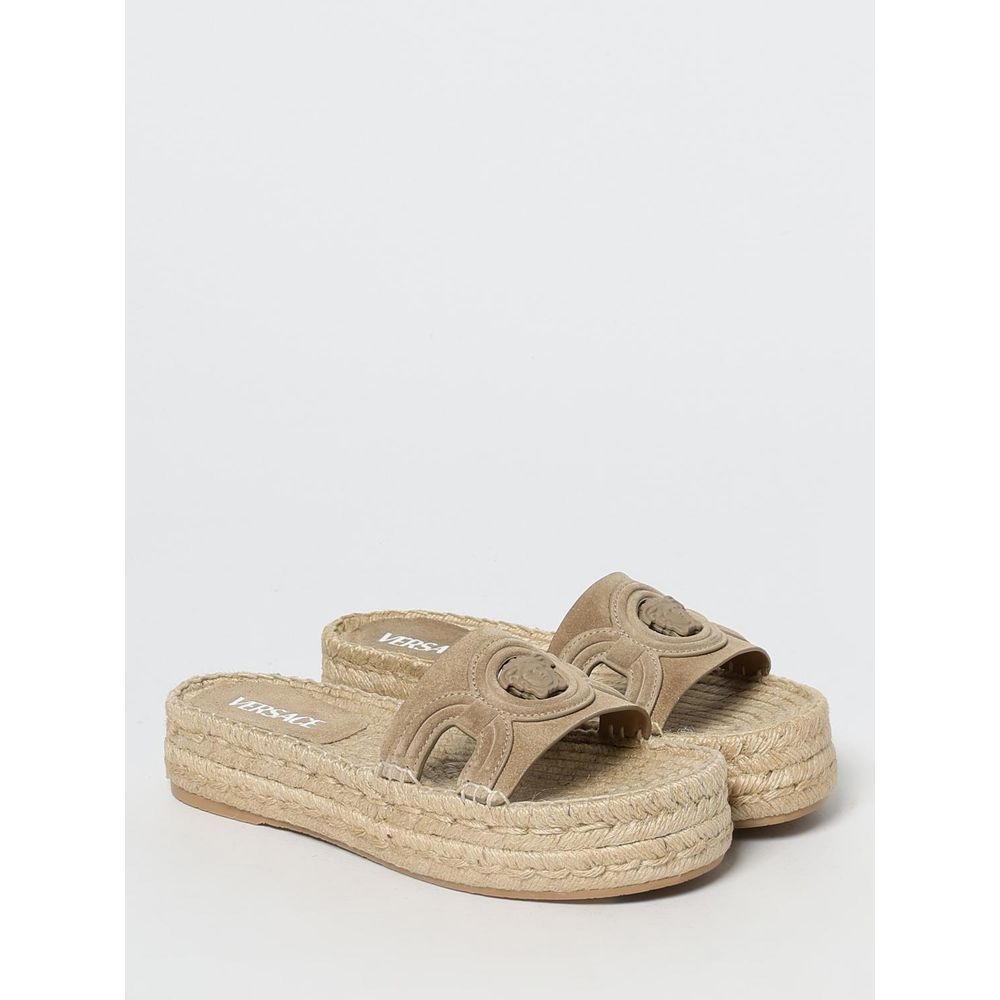 Versace Beige Jute Espadrilles | Regal Royce
