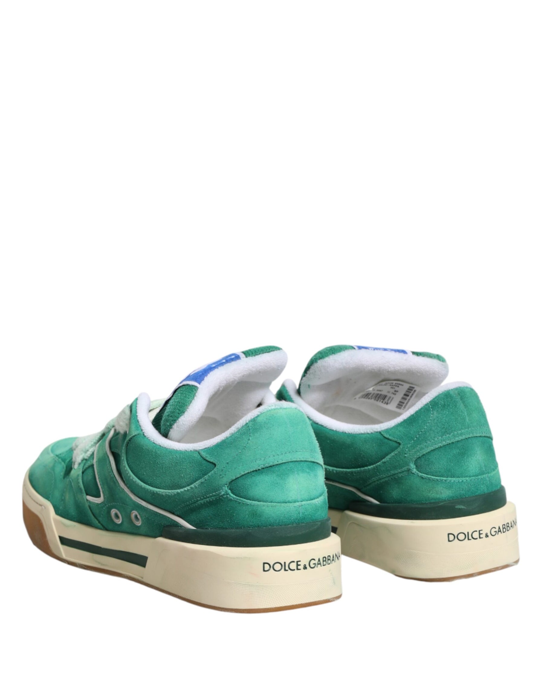 Dolce & Gabbana Green Suede New Roma Low Top Sneakers Shoes | Regal Royce