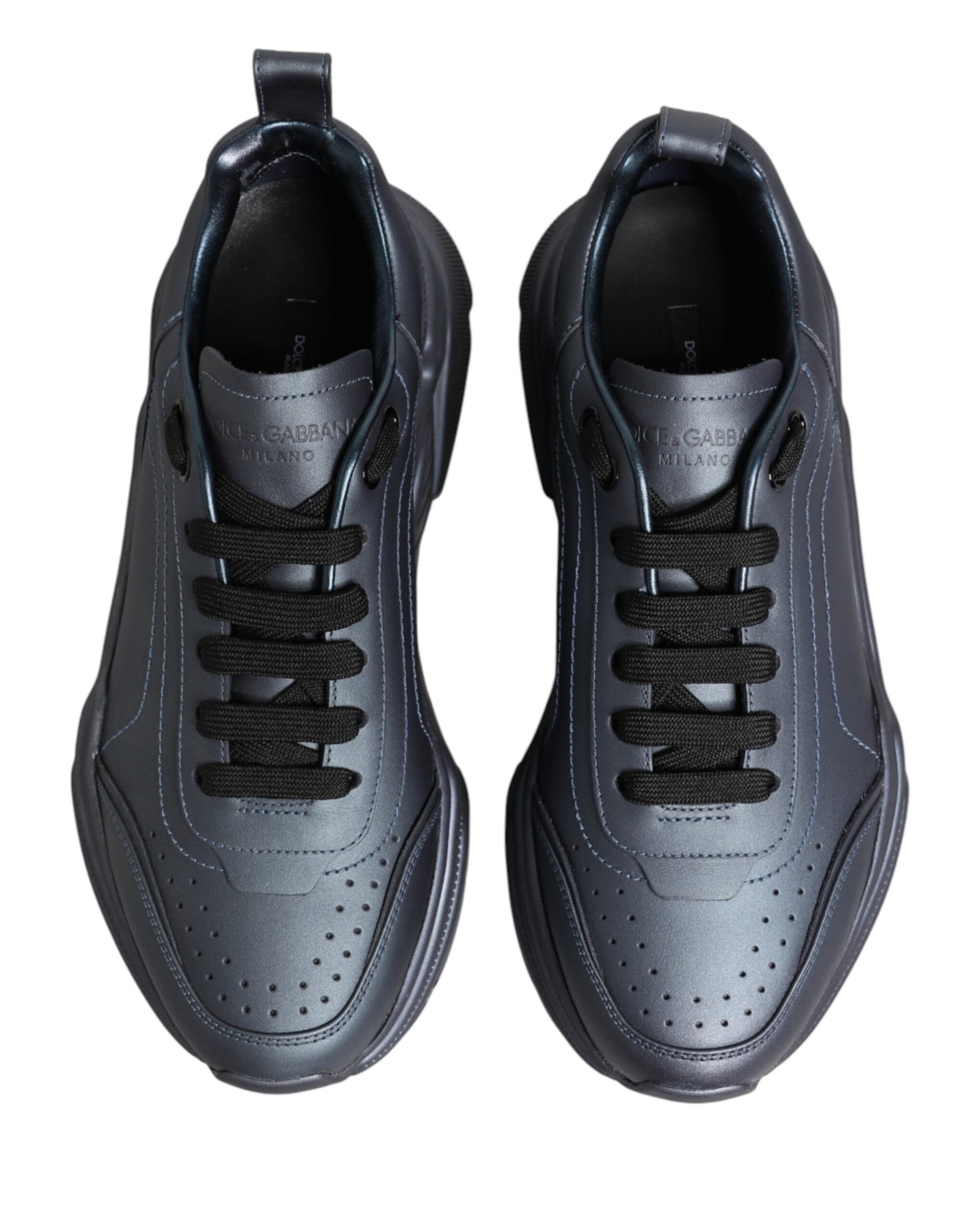 Dolce & Gabbana Blueish Gray Daymaster Low Top Sneakers Shoes | Regal Royce