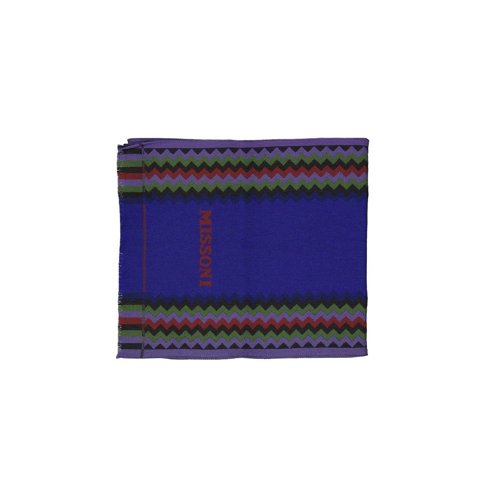 Missoni Blue Wool Scarf | Regal Royce