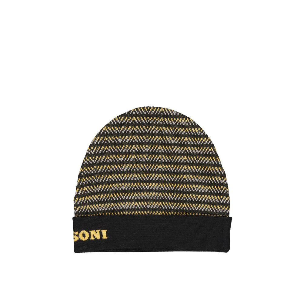 Missoni Black Wool Beanie | Regal Royce