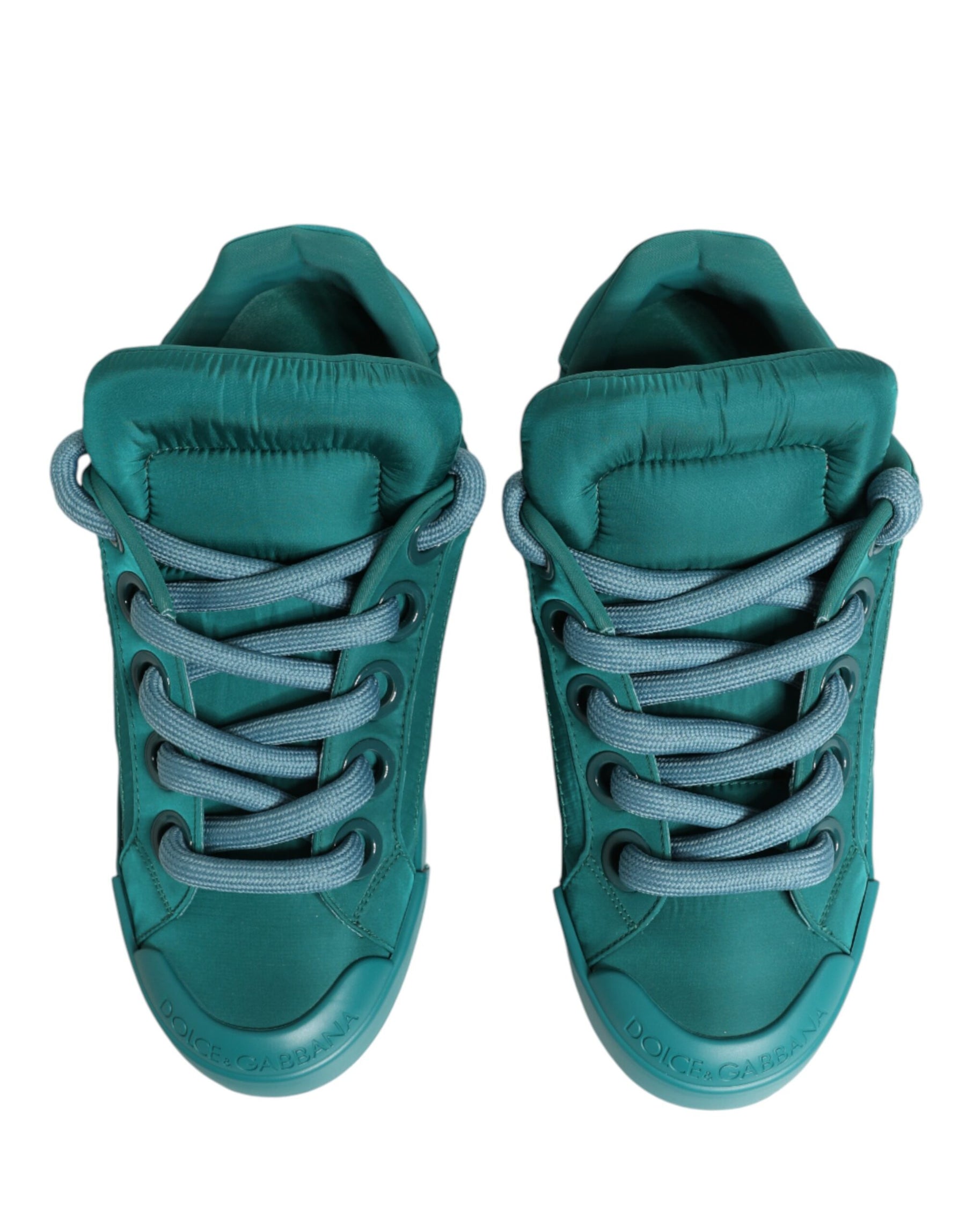 Dolce & Gabbana Teal Portofino Men Low Top Sneakers Shoes | Regal Royce