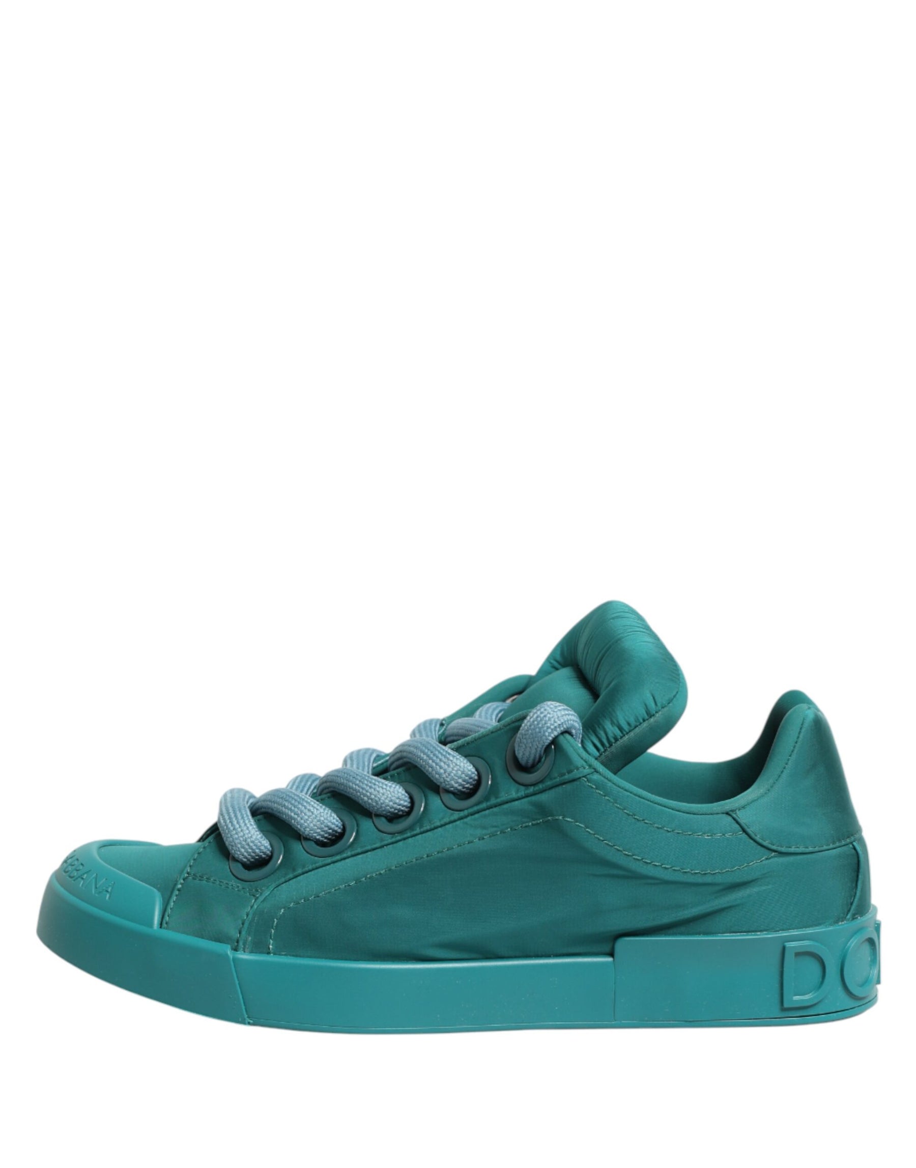 Dolce & Gabbana Teal Portofino Men Low Top Sneakers Shoes | Regal Royce