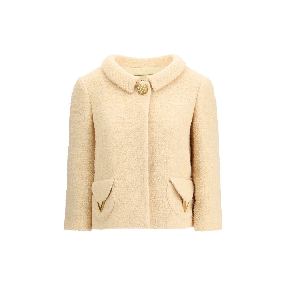 Valentino Cream Fleece Wool Coat | Regal Royce