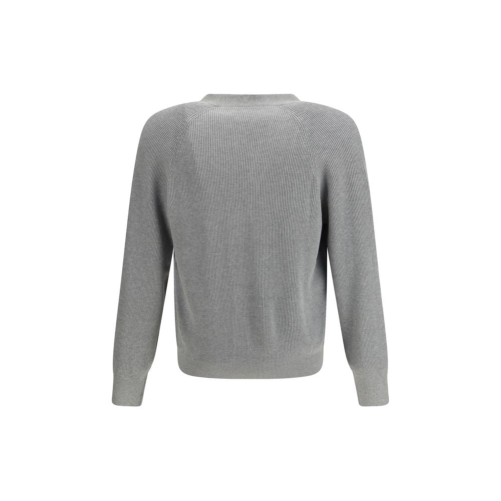Brunello Cucinelli Gray Cotton Cardigan | Regal Royce