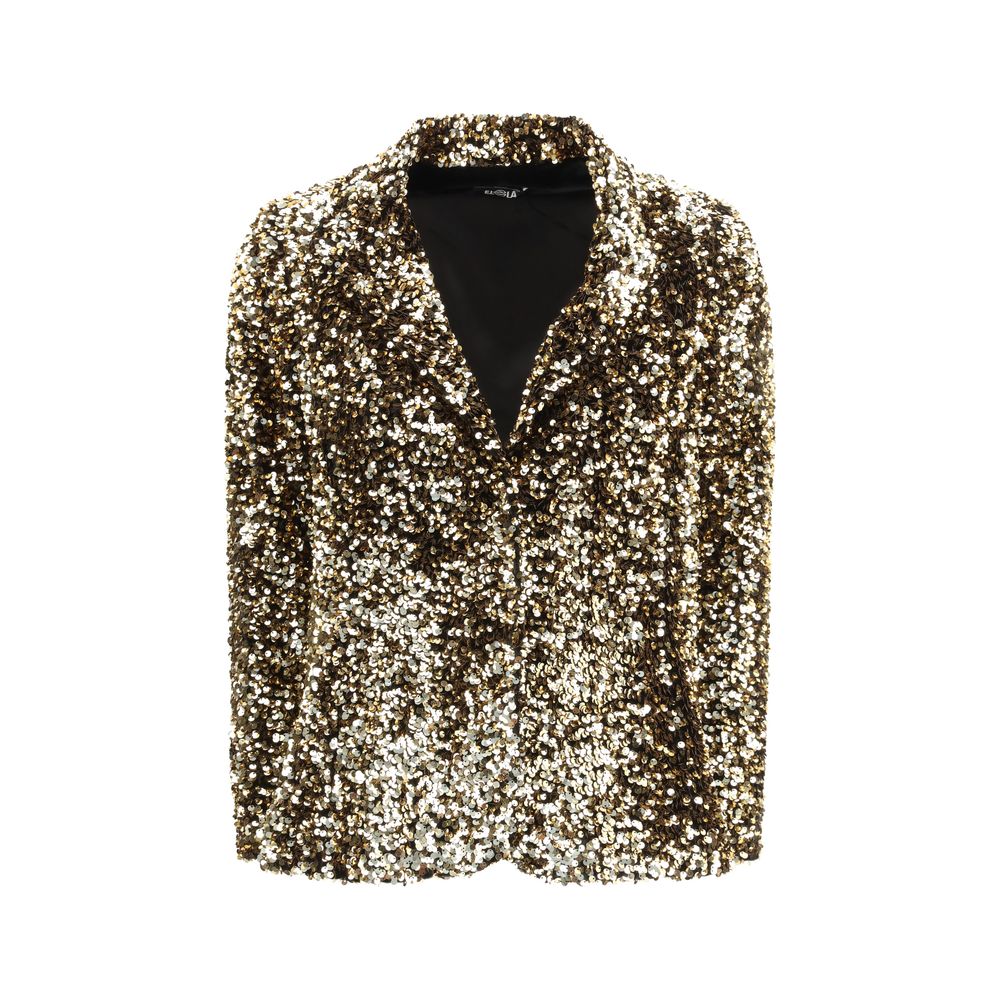 Ella Gold Polyester Bomber | Regal Royce