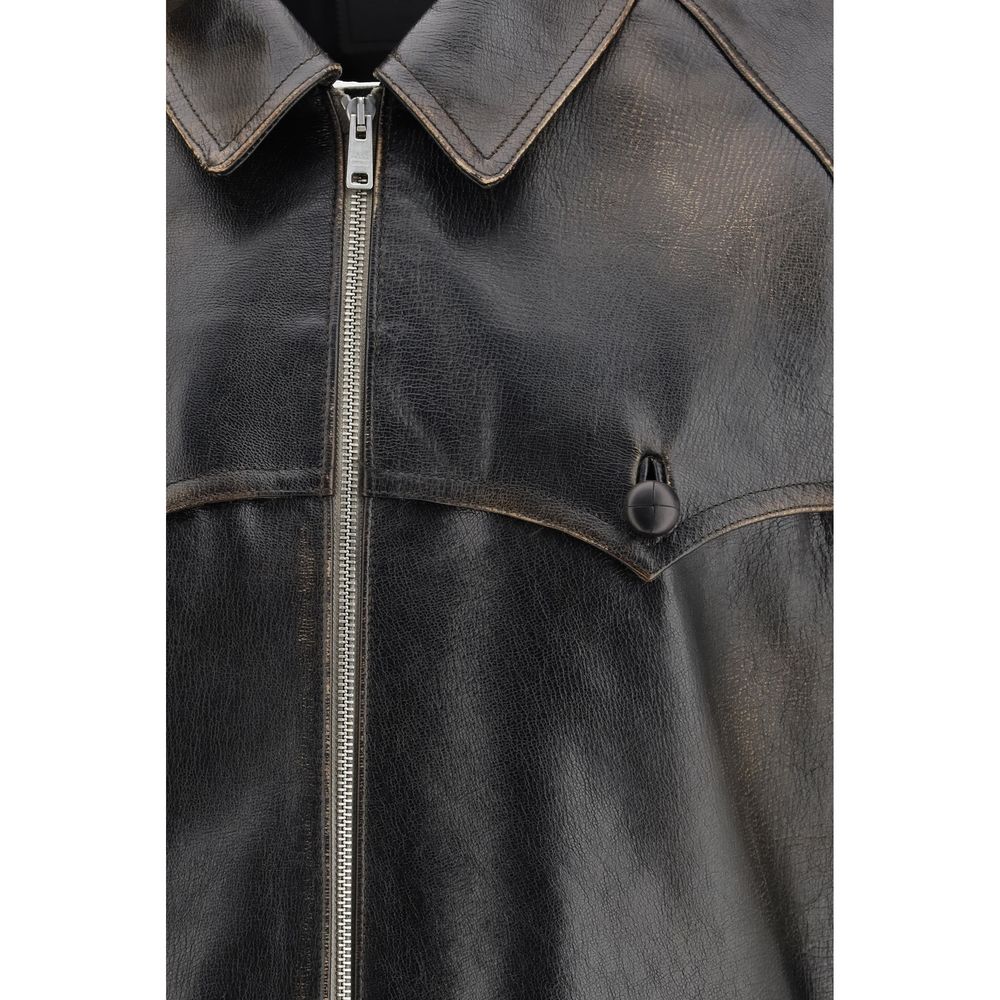 Prada Black Leather Jacket | Regal Royce