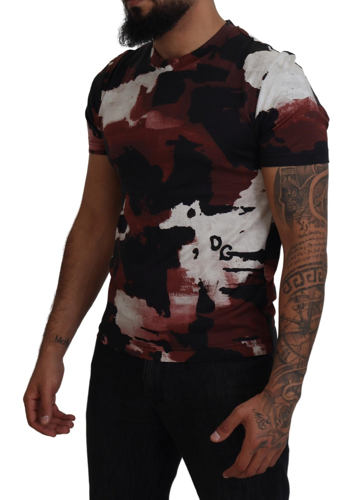 Dolce & Gabbana Multicolor Tie Dye Cotton Crew Neck T-shirt | Regal Royce
