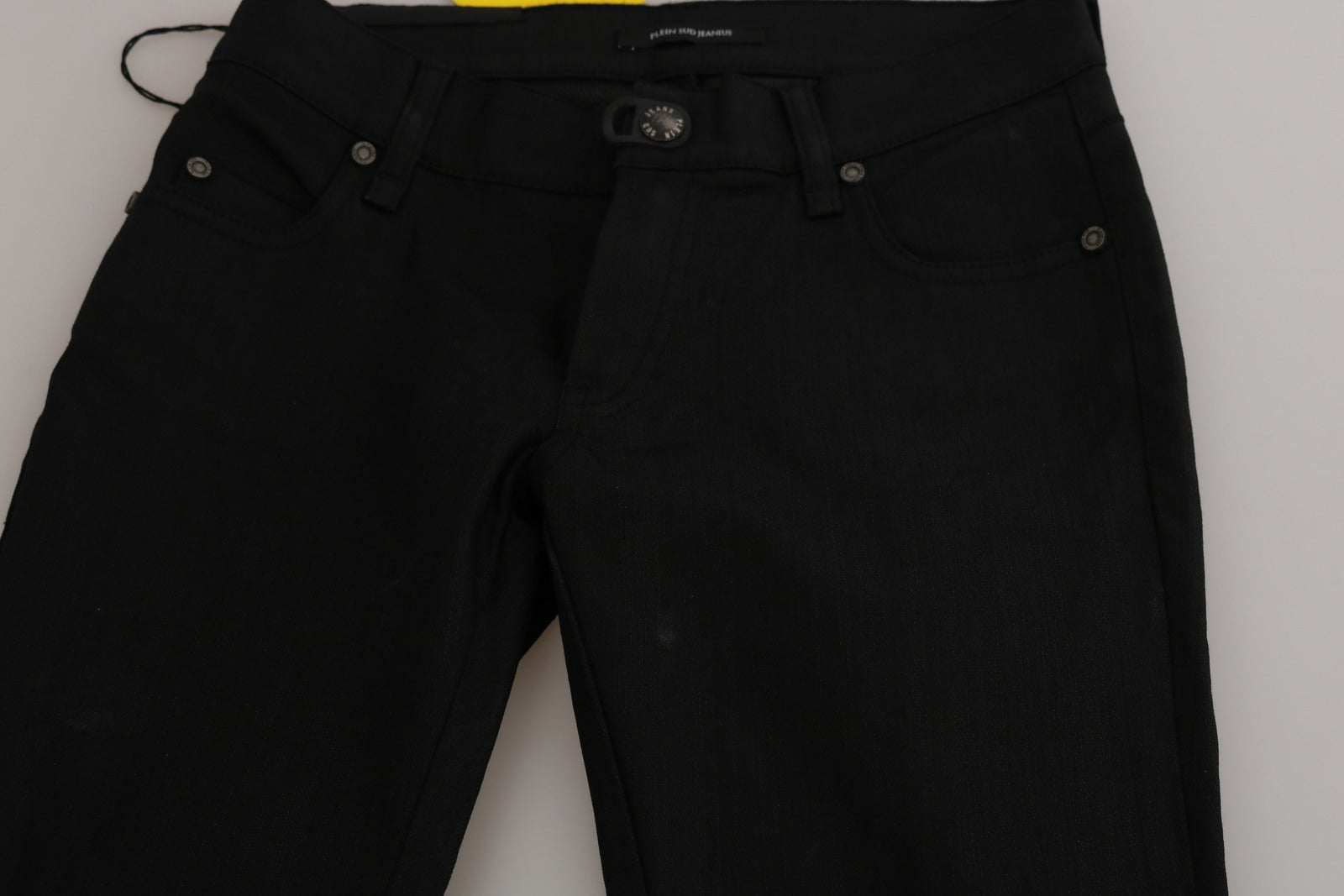 PLEIN SUD Cotton Black Mid Waist Skinny Denim Jeans | Regal Royce