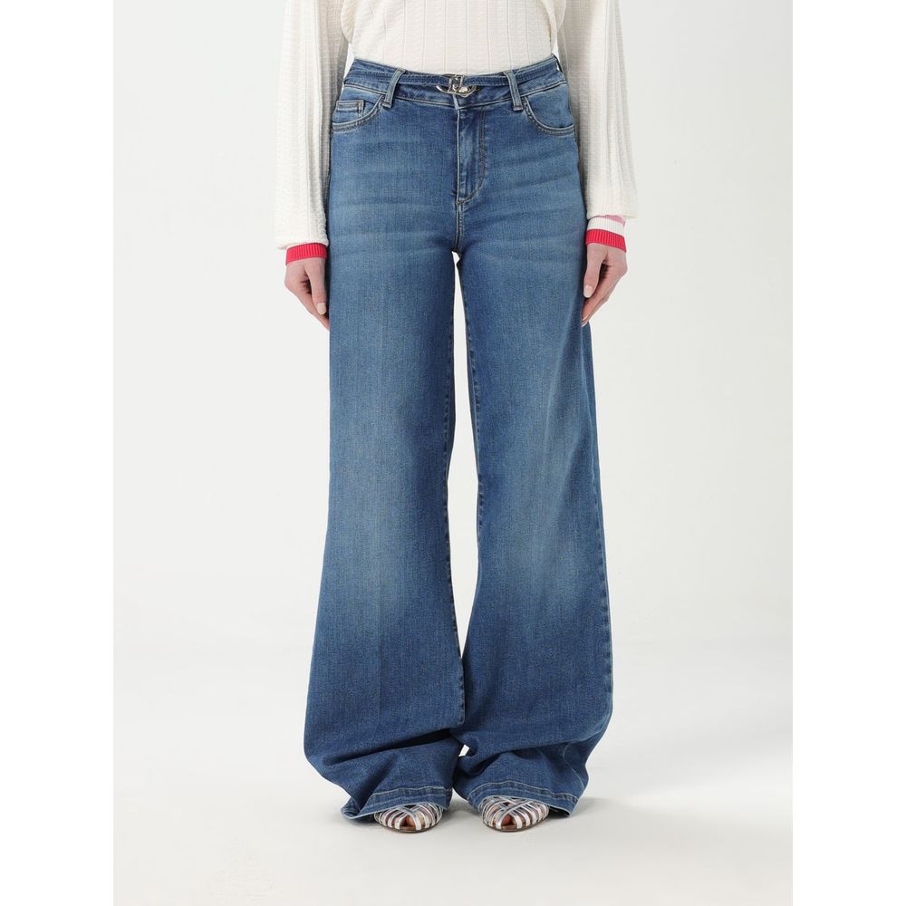 Liu Jo Blue Cotton Flared Jeans | Regal Royce