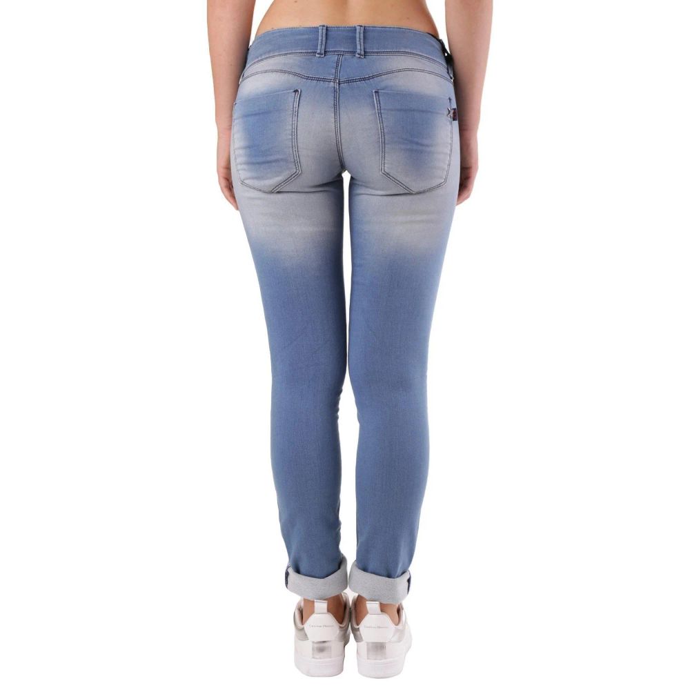 Met Blue Cotton Skinny Jeans | Regal Royce