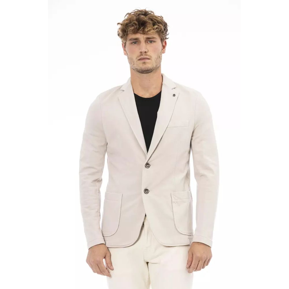 Distretto12 Beige Cotton Blazer | Regal Royce