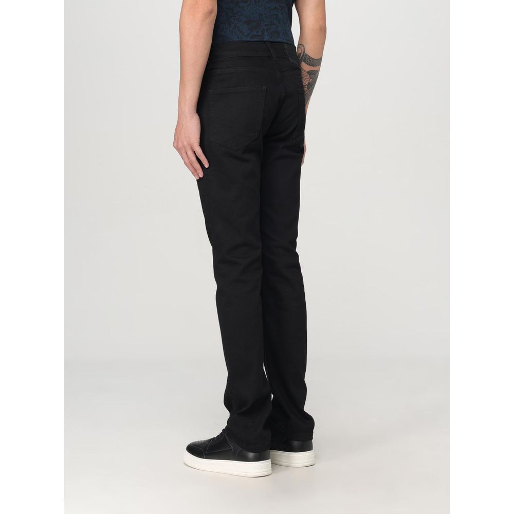 Just Cavalli Black Cotton Straight-Leg Jeans | Regal Royce