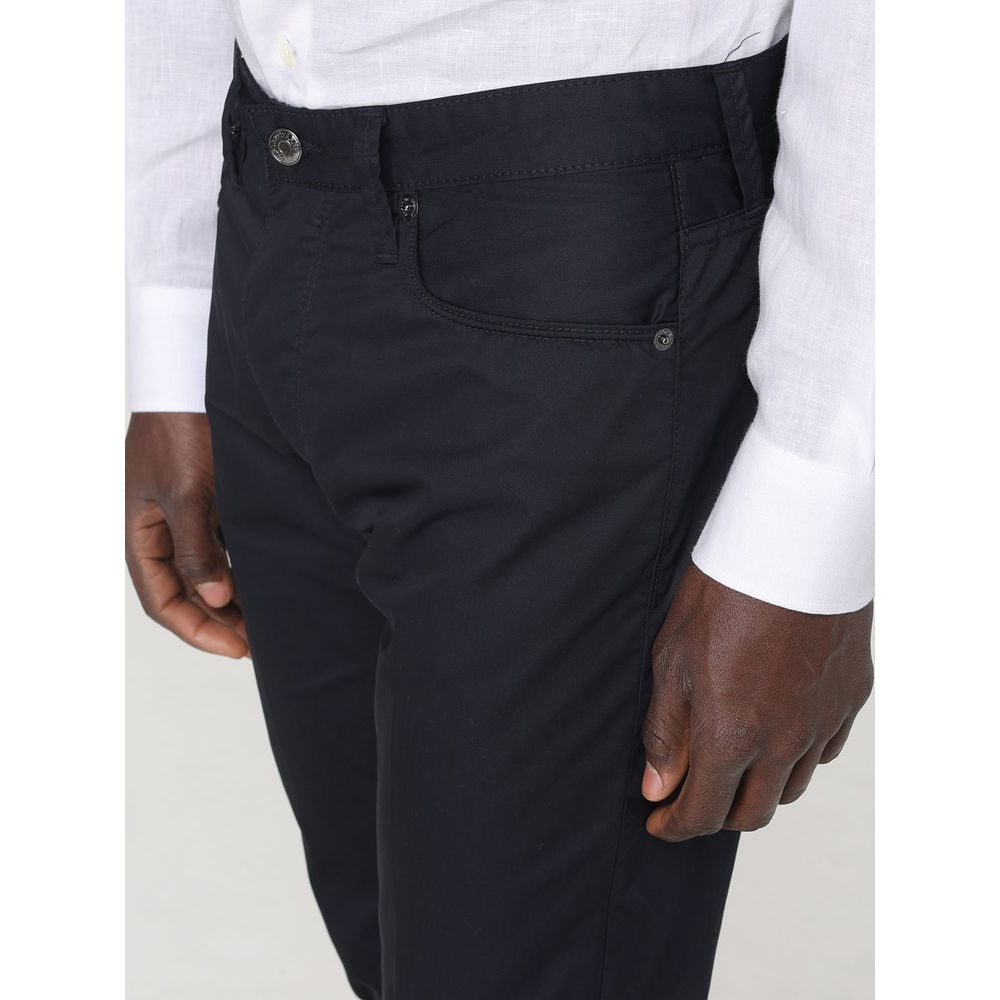 Emporio Armani Blue Cotton Casual Pants | Regal Royce