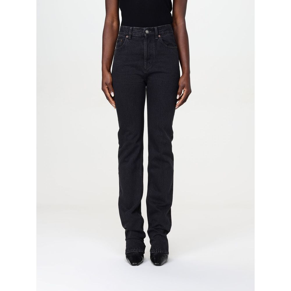 Saint Laurent Black Cotton Straight-Leg Jeans | Regal Royce
