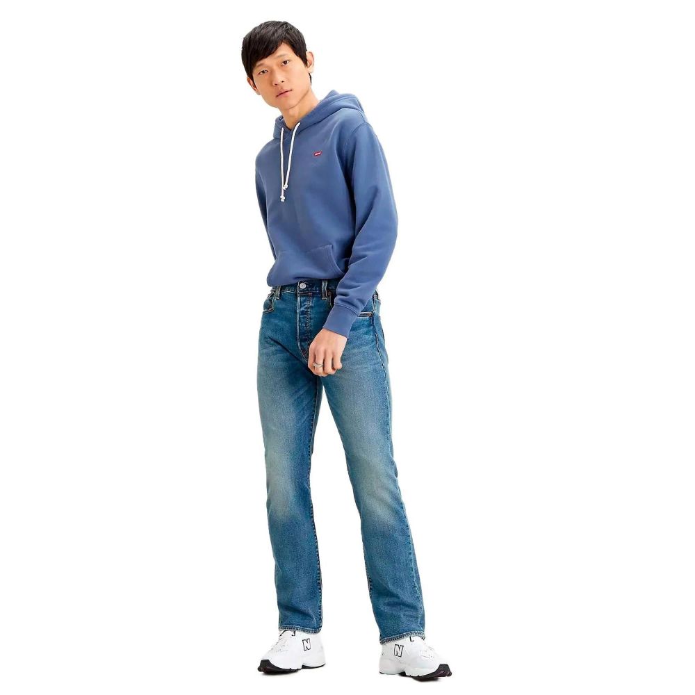 Levi's Blue Cotton Straight-Leg Jeans | Regal Royce