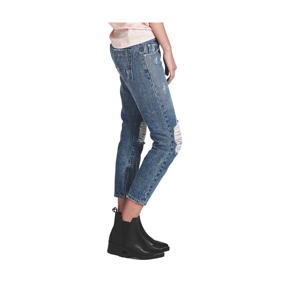 One Teaspoon Blue Cotton Cropped Jeans | Regal Royce
