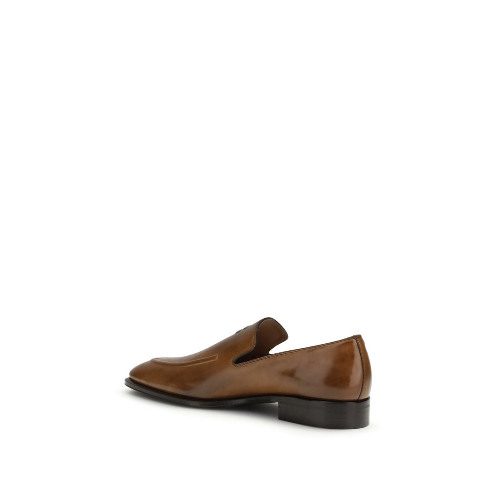 Miu Miu Brown Calf Leather Bos Taurus Slip-On Loafers | Regal Royce