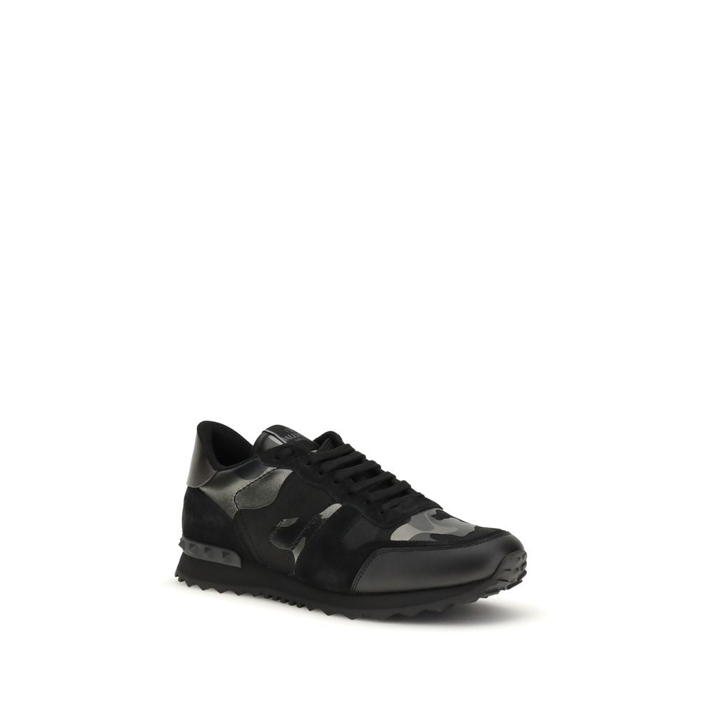 Valentino Garavani Black Lamb Ovis Aries Aries Athletic Sneakers | Regal Royce