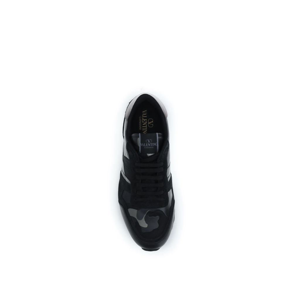 Valentino Garavani Black Lamb Ovis Aries Aries Athletic Sneakers | Regal Royce