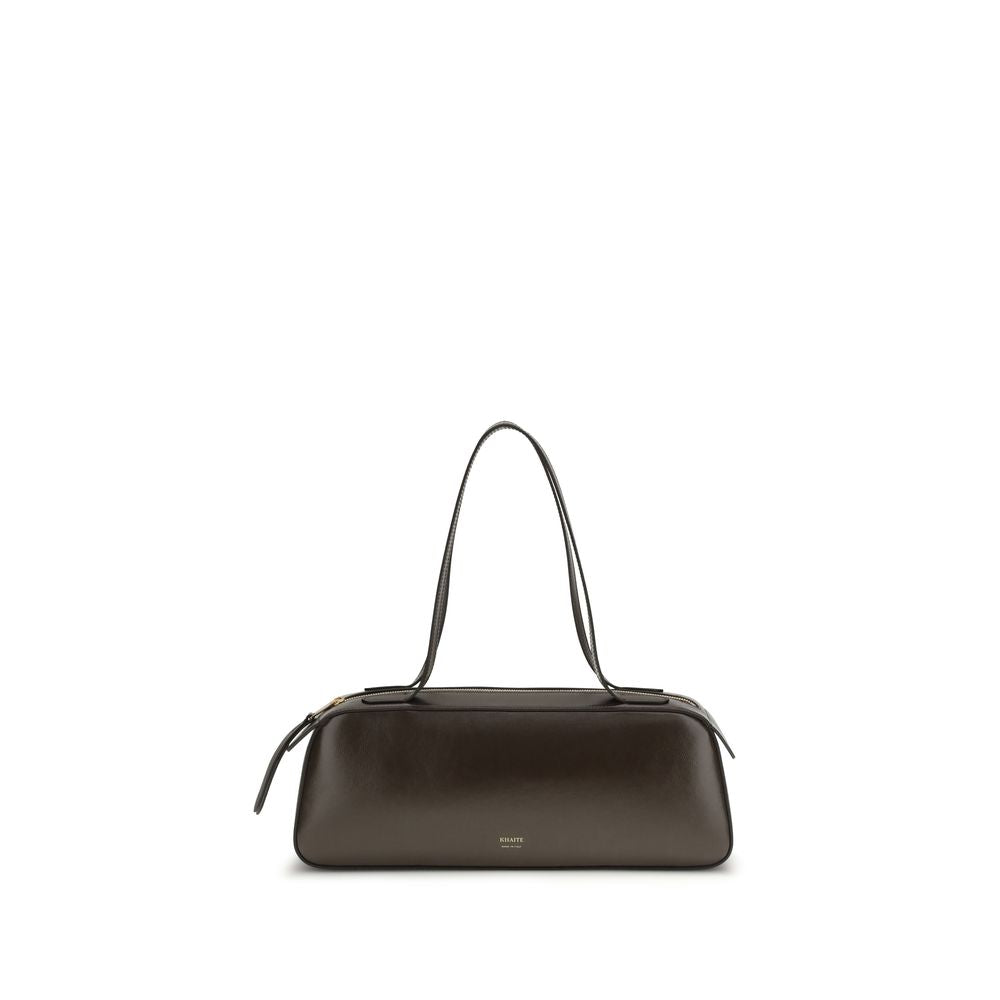 Khaite Brown Calf Leather Bos Taurus Shoulder Bag | Regal Royce