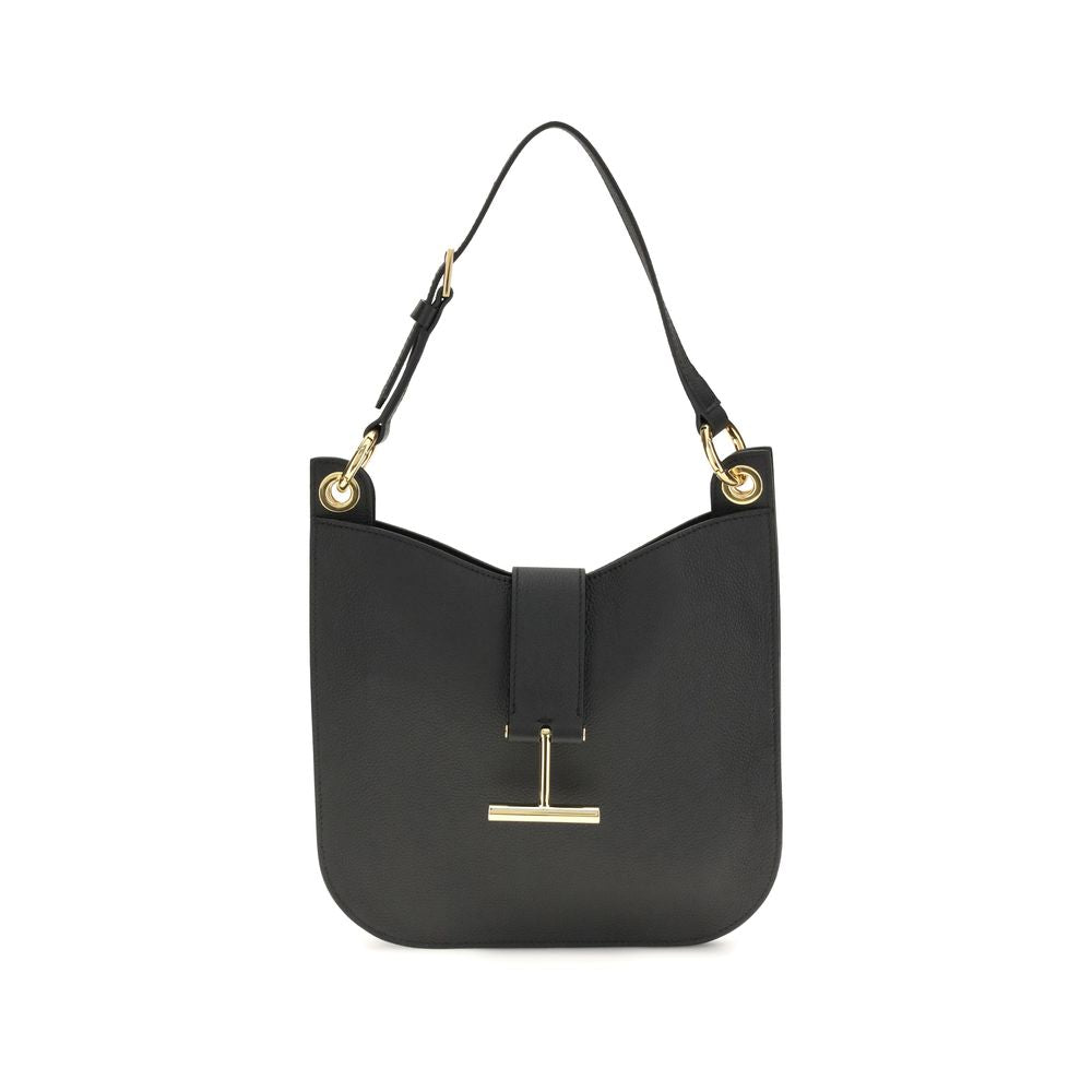 Tom Ford Black Calf Leather Bos Taurus Shoulder Bag | Regal Royce