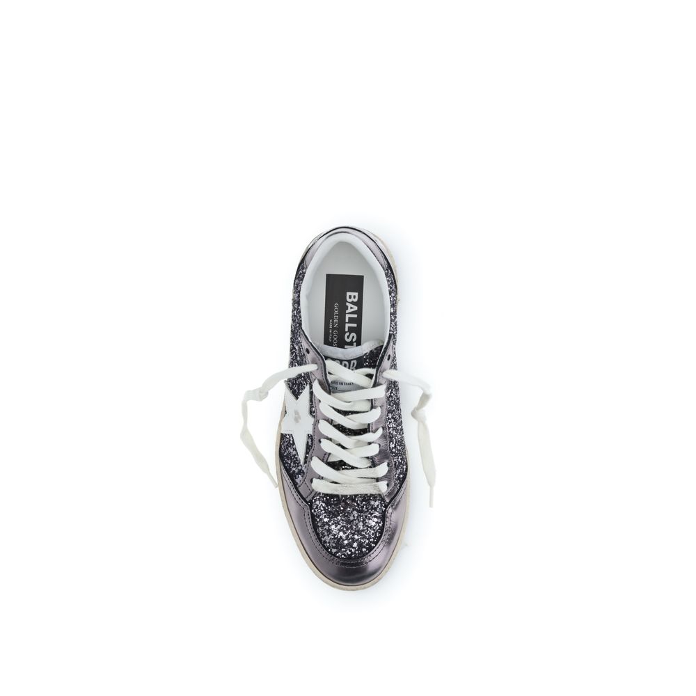Golden Goose Gray Calf Leather Bos Taurus Low Top Sneakers | Regal Royce