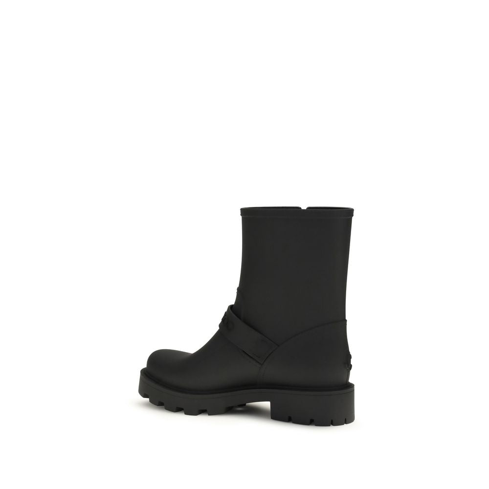 Jimmy Choo Black Polyurethane Rain Boots | Regal Royce