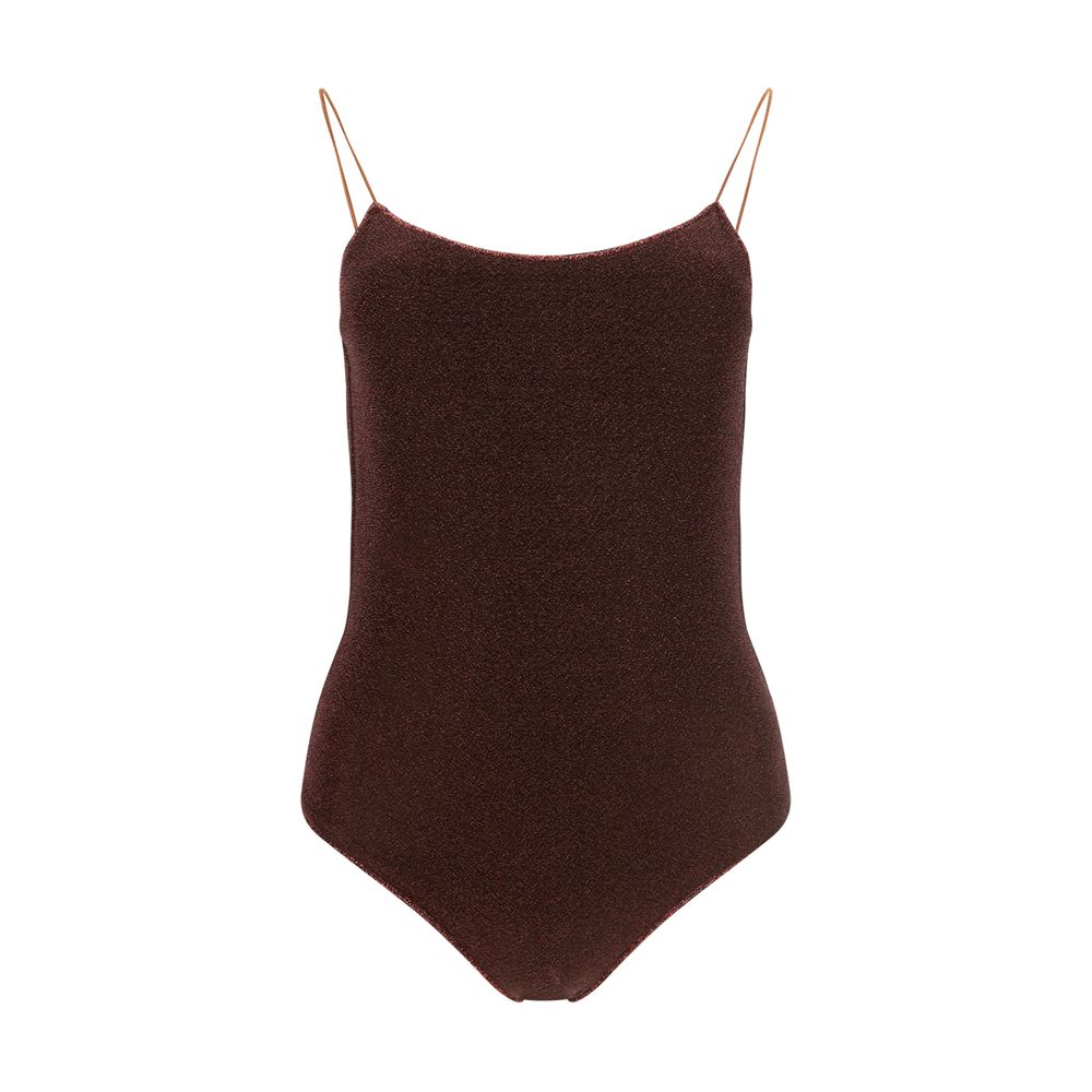 Oséree Brown Metal One-Piece Swimsuit | Regal Royce
