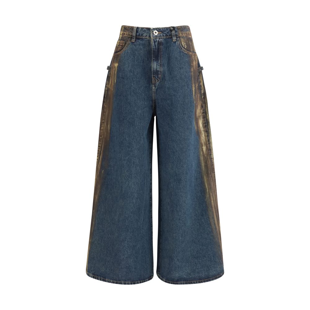 Ella Blue Cotton Relaxed Fit Jeans | Regal Royce