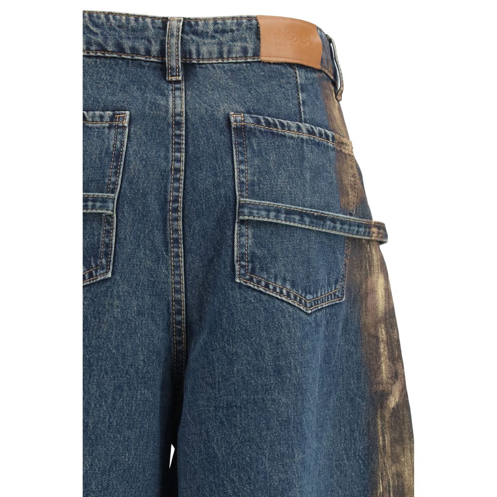 Ella Blue Cotton Relaxed Fit Jeans | Regal Royce