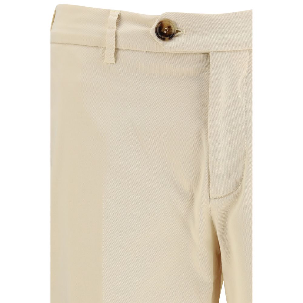 Brunello Cucinelli Cream Cotton Pants | Regal Royce