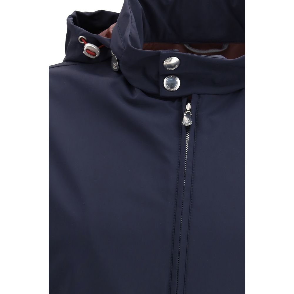 Brunello Cucinelli Blue Polyamide Shell Jacket | Regal Royce