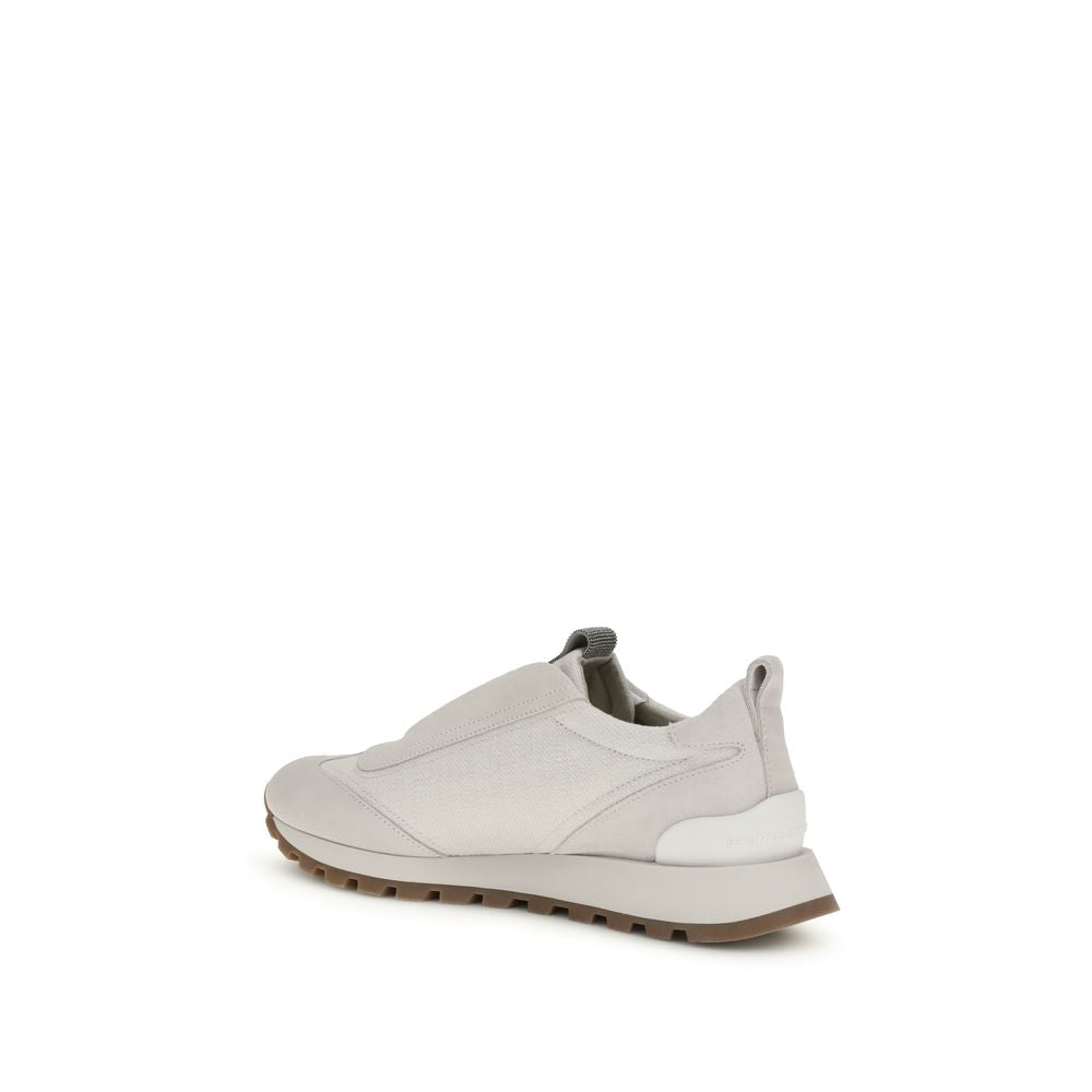 Brunello Cucinelli Gray Cotton Athletic Sneakers | Regal Royce