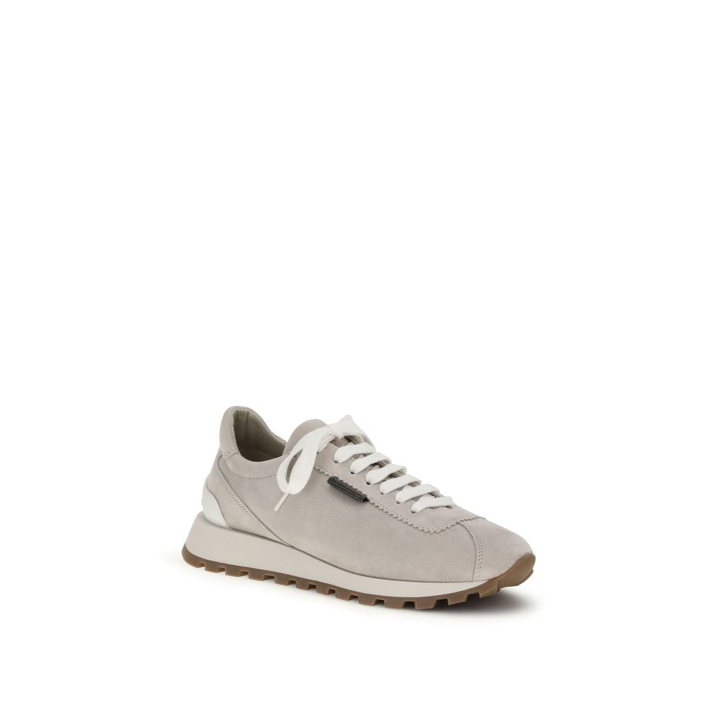 Brunello Cucinelli Gray Rubber Platform Sneakers | Regal Royce