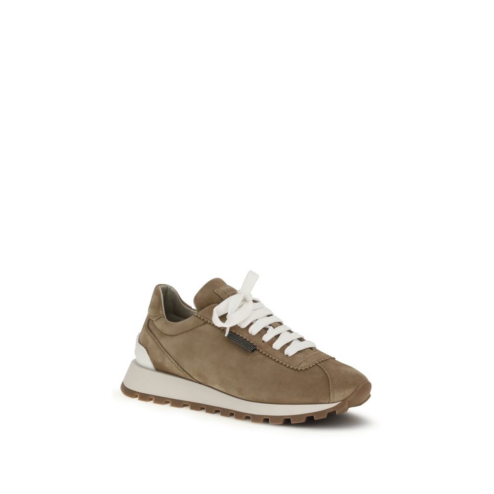 Brunello Cucinelli Beige Rubber Platform Sneakers | Regal Royce