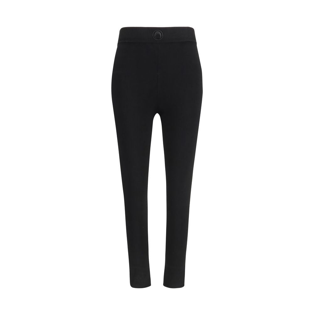 Marine Serre Black Viscose Leggings | Regal Royce