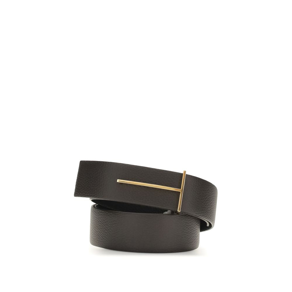 Tom Ford Brown Calf Leather Bos Taurus Regular Belt | Regal Royce