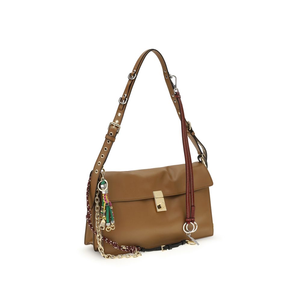 Prada Beige Calf Leather Bos Taurus Shoulder Bag | Regal Royce