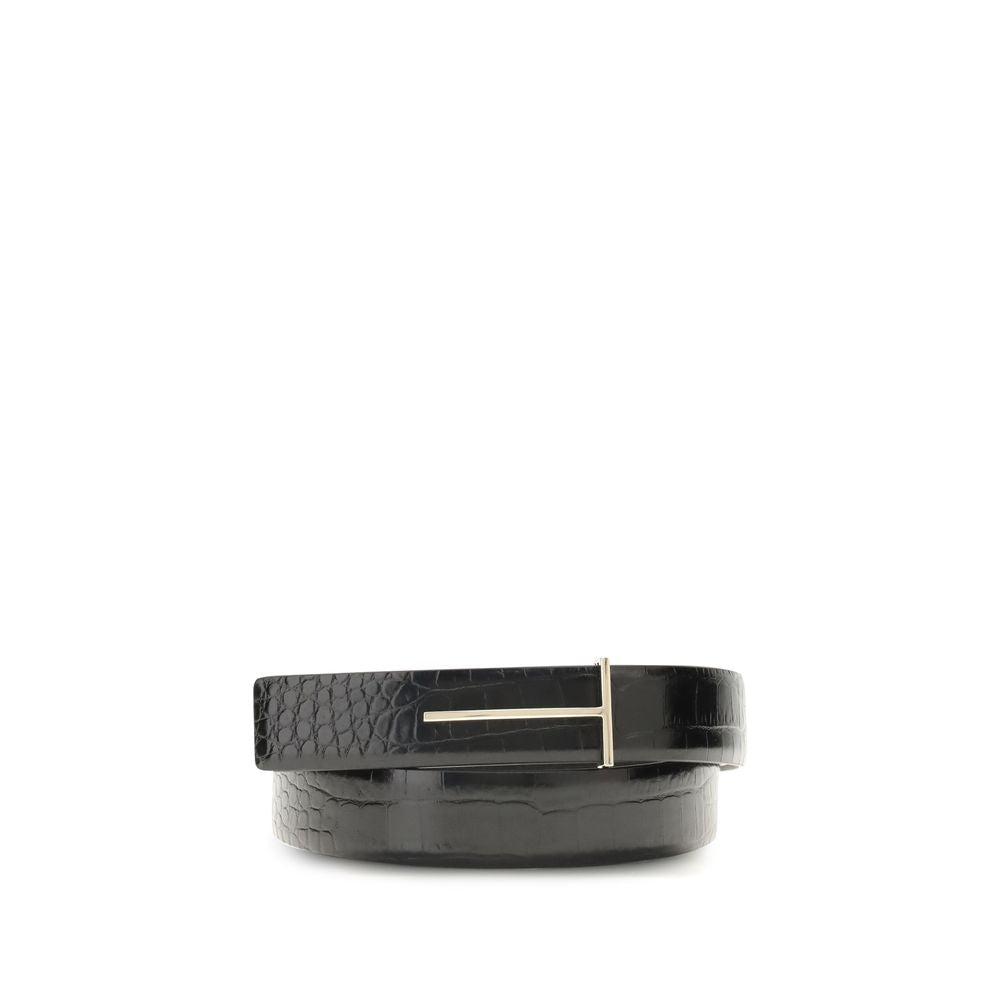 Tom Ford Black Goatskin Regular Belt | Regal Royce