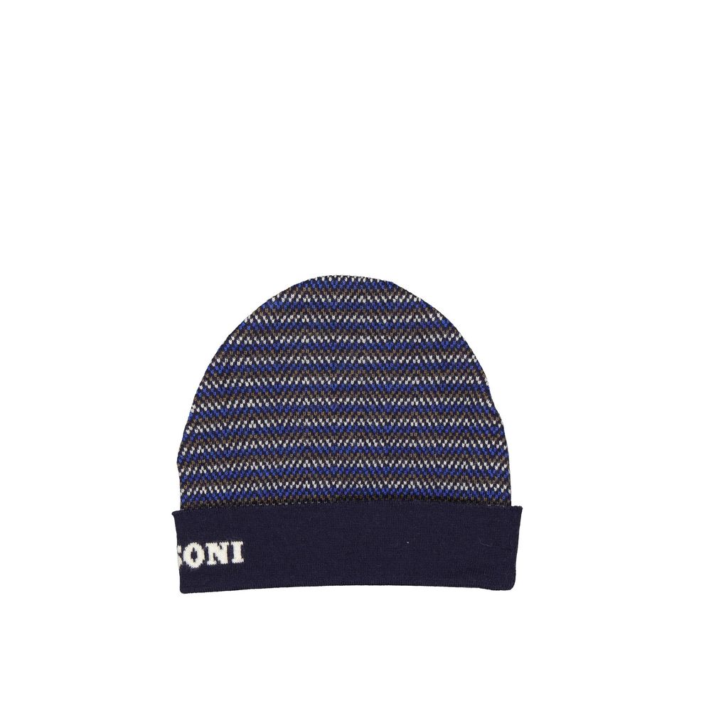 Missoni Blue Wool Beanie | Regal Royce
