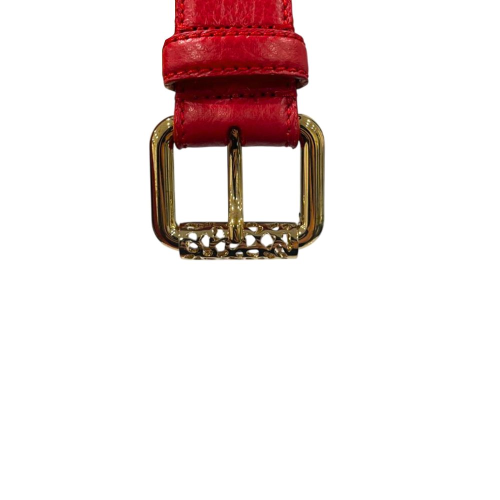 Borbonese Red Leather Women Belt | Regal Royce