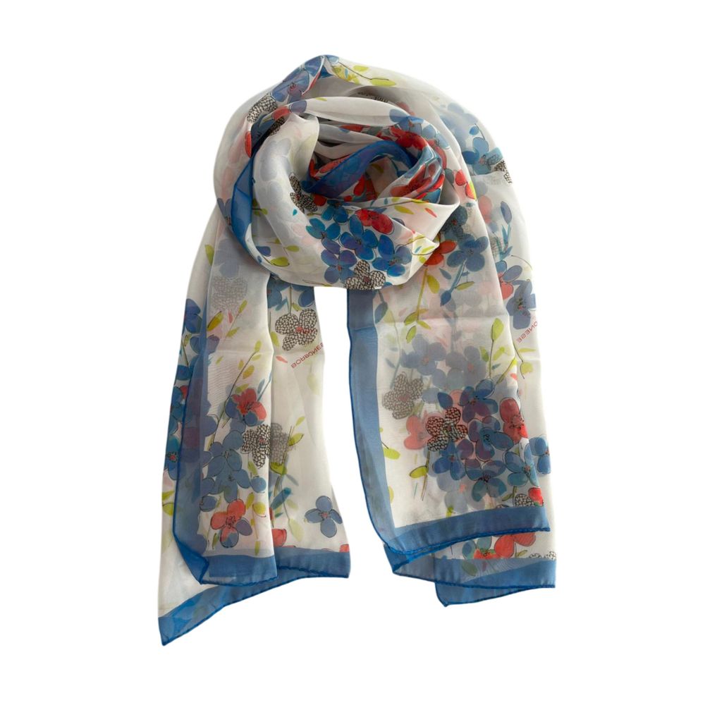 Borbonese White Silk Women Scarf | Regal Royce