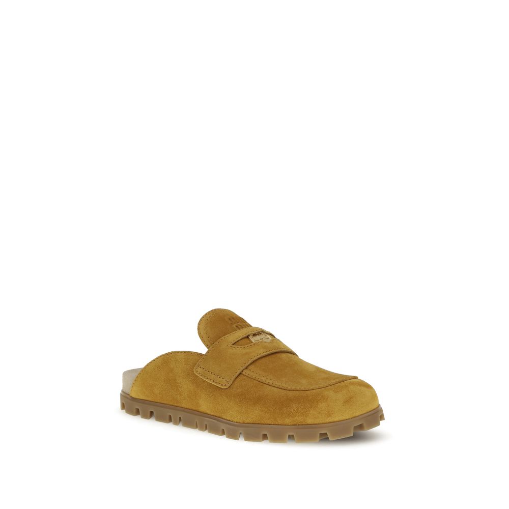 Miu Miu Brown Calf Leather Bos Taurus Mules | Regal Royce