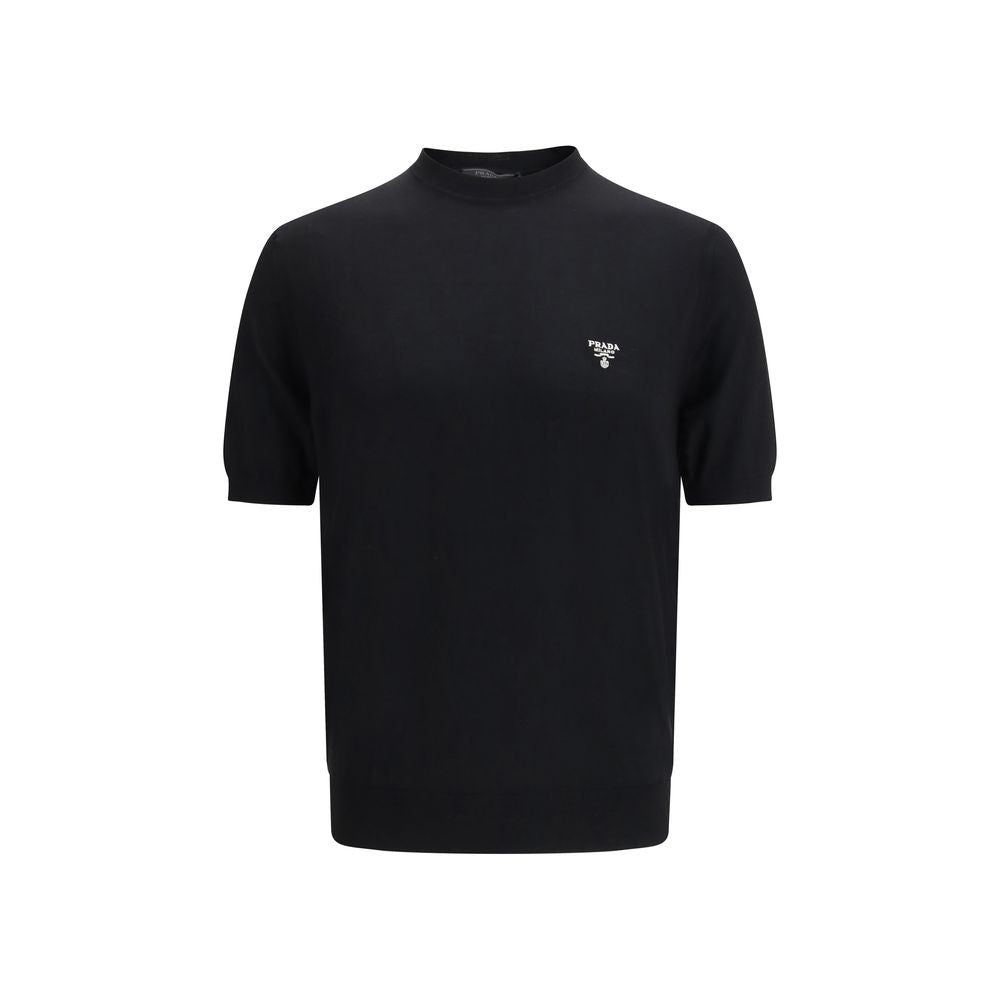 Prada Black Fleece Wool T-Shirt | Regal Royce